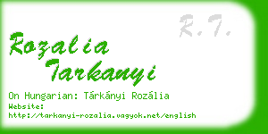 rozalia tarkanyi business card
